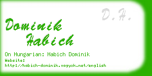 dominik habich business card